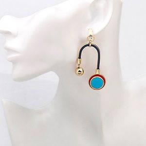 Modern Aztec style statement earrings